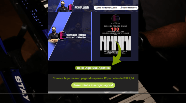 100 Cifras Evangélicas para Teclado Grátis William Silva